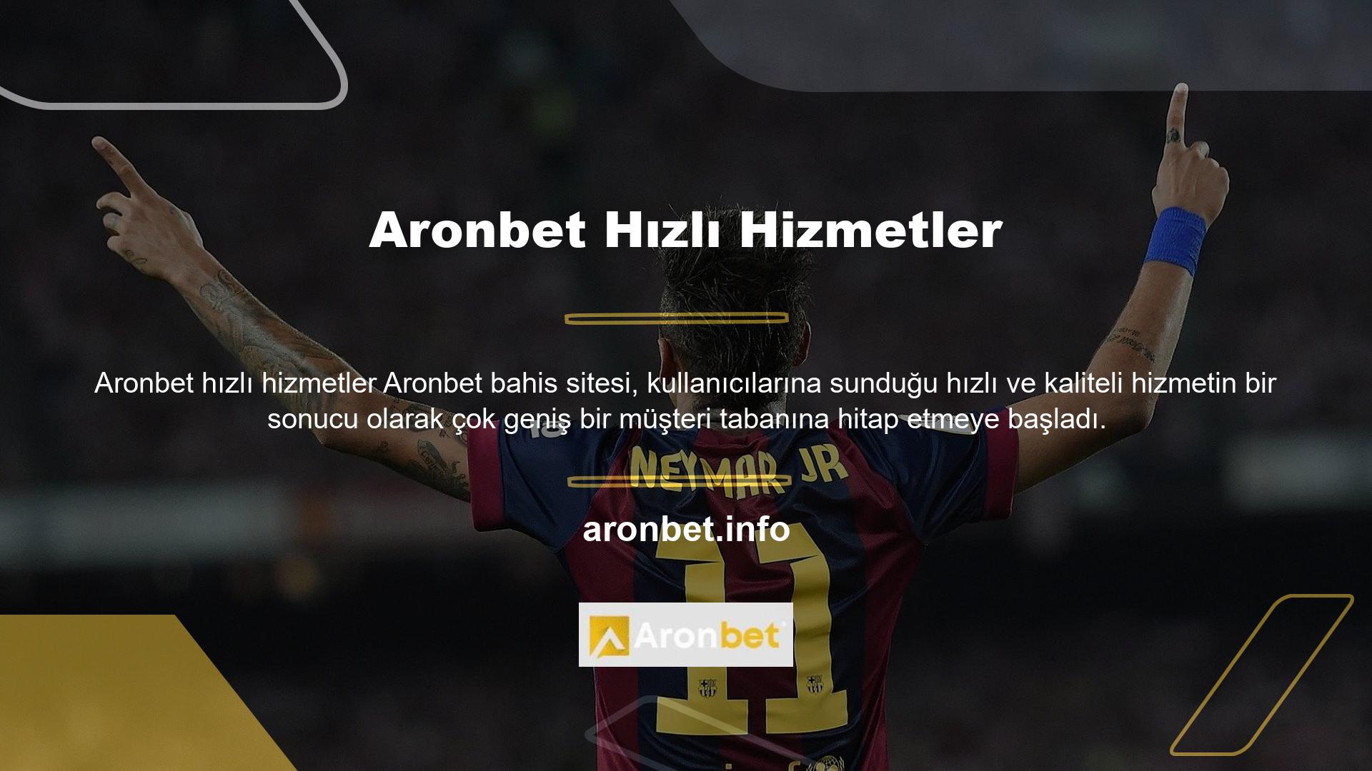 Kullanıcılarıyla iletişim için büyük önem veren Aronbet bahis sitesi, çoğu platform tarafından desteklenir ve sorunlarına çözüm arar